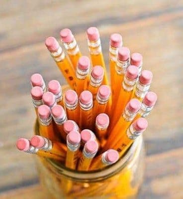 Pencils in jar - addapinch.com
