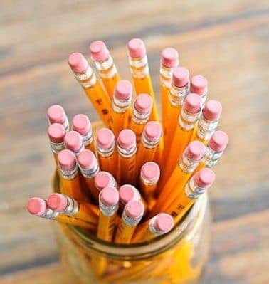Pencils in jar - addapinch.com