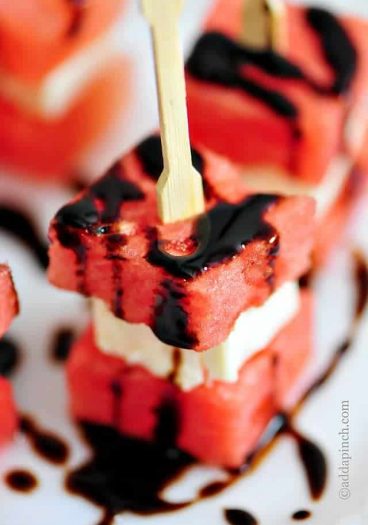 Watermelon Feta Bites Recipe // addapinch.com