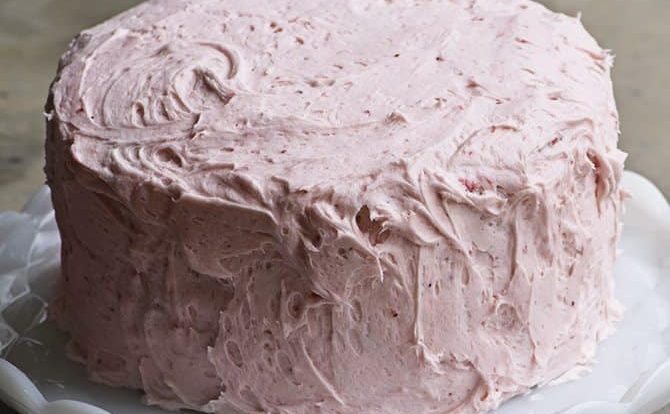 Strawberry Cake Recipe - Strawberry Cake made from scratch! This strawberry cake recipe is perfect for those looking for a homemade fresh strawberry cake. // addapinch.com