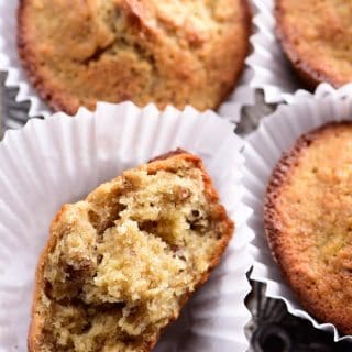 Oatmeal Banana Bread Muffins Recipe - Oatmeal Banana Bread Muffins make a welcome addition to any morning! Made with simple ingredients and always a favorite! // addapinch.com