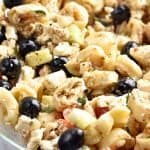 Easy Tortellini Pasta Salad Recipe - This easy Tortellini Pasta Salad recipe is a summer staple! Perfect for picnics, potlucks, reunions, or to make ahead for easy meals, this is a pasta salad you'll turn to time and again! // addapinch.com