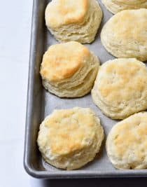 Make Ahead Biscuits Recipe - Make and bake biscuits ahead of time for quick and easy mornings! In less than 30 minutes, you'll have a week's worth of breakfast ready to grab, reheat and go! // addapinch.com
