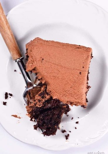 Best Chocolate Cake Recipe (9x13 Recipe) - This is the easiest 9x13 chocolate cake recipe I've ever made. Adjusted from my Best Chocolate Cake that everyone absolutely loves, I've now made the cake even easier and sized for a 9x13 sheet cake! // addapinch.com