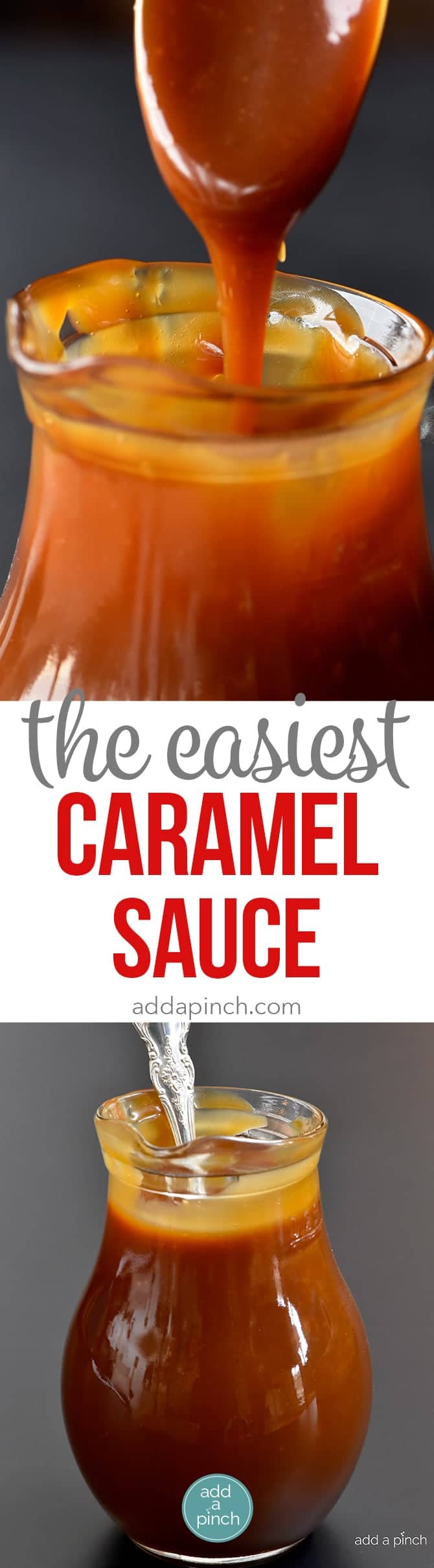 The Easiest Salted Caramel Sauce Recipe - The absolute best salted caramel sauce recipe that I have ever tasted! Smooth, creamy and perfect every single time! // addapinch.com