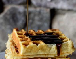 Our Favorite Buttermilk Waffles Recipe - Our favorite buttermilk waffles are crisp on the outside, yet tender and fluffy on the inside. This is the buttermilk waffle recipe I turn to again and again! // addapinch.com