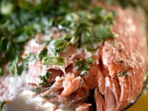 Herb Crusted Salmon In Foil Recipe Add A Pinch