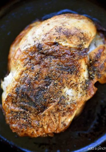 Roasted Turkey Breast Recipe - Making a Roasted Turkey Breast recipe is simpler and takes less time than roasting an entire turkey! Perfect for serving smaller groups for the holidays or even on a weekend! // addapinch.com
