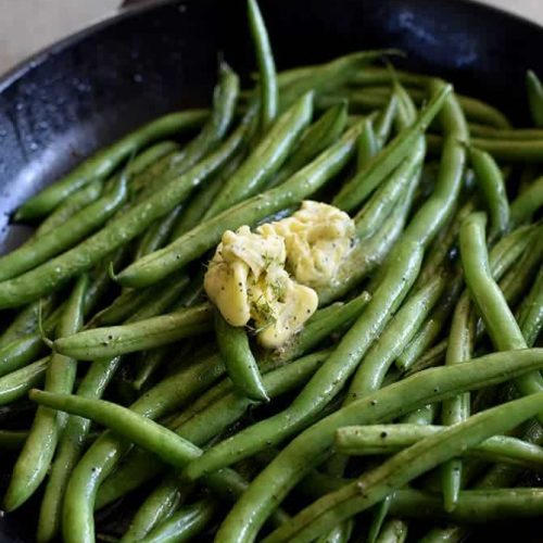 Skillet Green Beans with Dill Herbed Butter - Add a Pinch