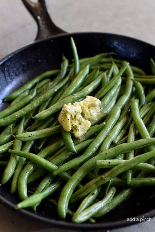 Skillet Green Beans with Dill Herbed Butter Add a Pinch