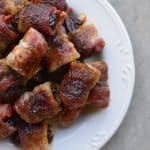 Bacon Wrapped Dates Recipe - These 5-ingredient bacon wrapped dates are out of this world delicious and so easy! // addapinch.com