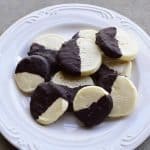 Chocolate Dipped Shortbread Cookies Recipe make a festive and delicious cookie recipe that chocolate lovers adore! Perfect for a make ahead cookie recipe! // addapinch.com