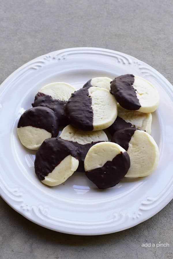 Chocolate Dipped Shortbread Cookies Recipe - Add a Pinch