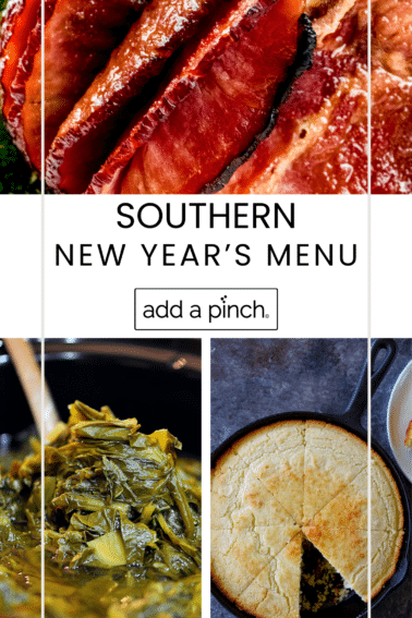 This Southern New Year's Menu is perfect for celebrating the first day of the new year! Said to bring money, luck, and prosperity in the new year! Whether it does or not, it is always a favorite family meal full of delicious dishes!