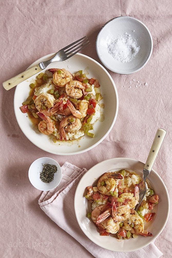 Creole Shrimp and Grits // Add a Pinch Cookbook