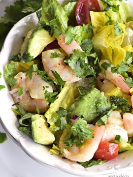 Cilantro Lime Shrimp Avocado Salad Recipe