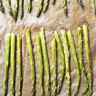Garlic Butter Roasted Asparagus makes a quick and easy, delicious side dish.