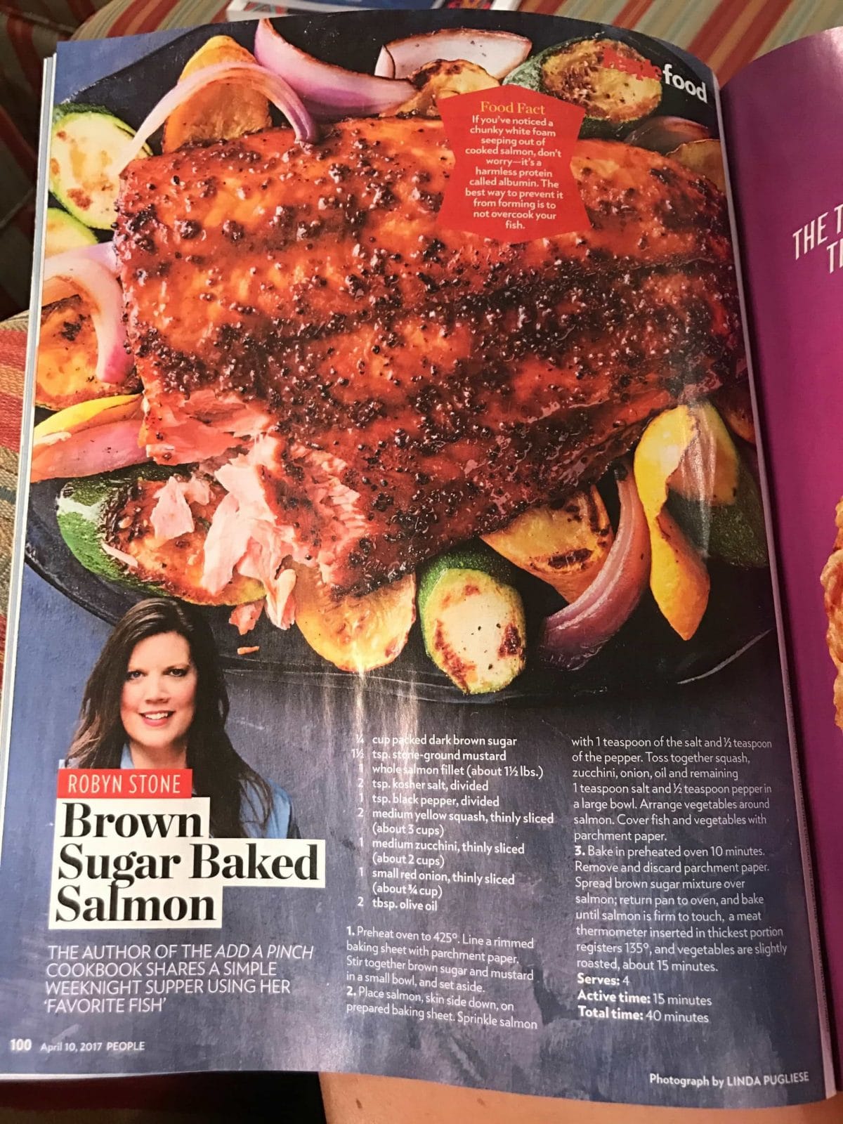 Image from People Magazine showing Add a Pinch Cookbook recipe feature.