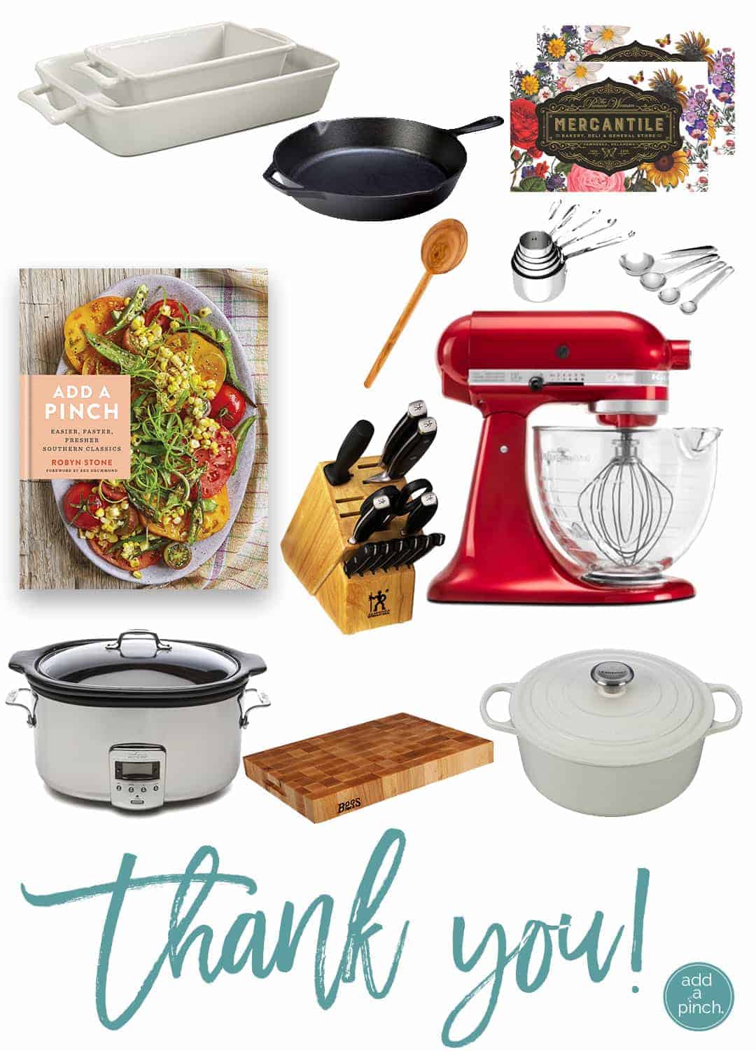 Add A Pinch Cookbook Kitchen Essentials Giveaway Winner Add A