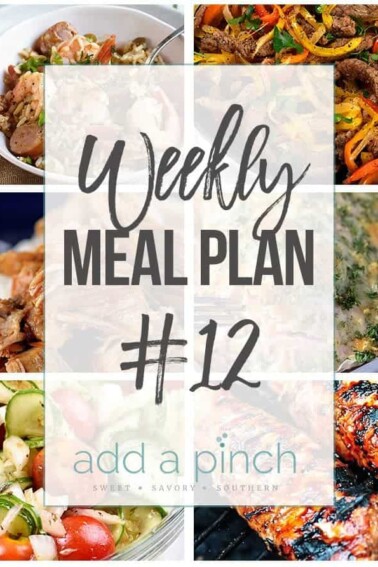 Weekly Meal Plan #12 // Sharing our Weekly Meal Plan with make-ahead tips, freezer instructions, and ways make supper even easier! // addapinch.com