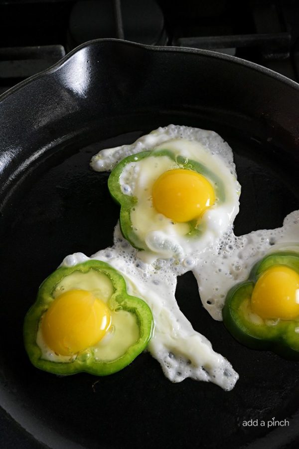 Eggs in Pepper Rings Recipe Add a Pinch
