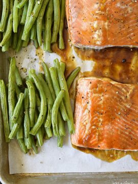 Sheet Pan Teriyaki Salmon with Green Beans Recipe