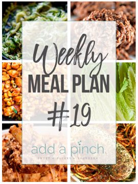 Weekly Meal Plan #19