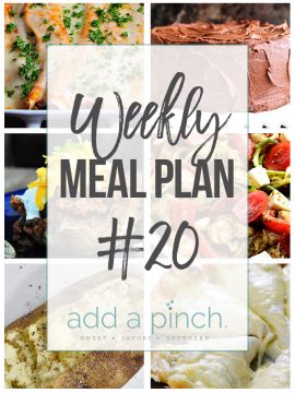 Weekly Meal Plan #20