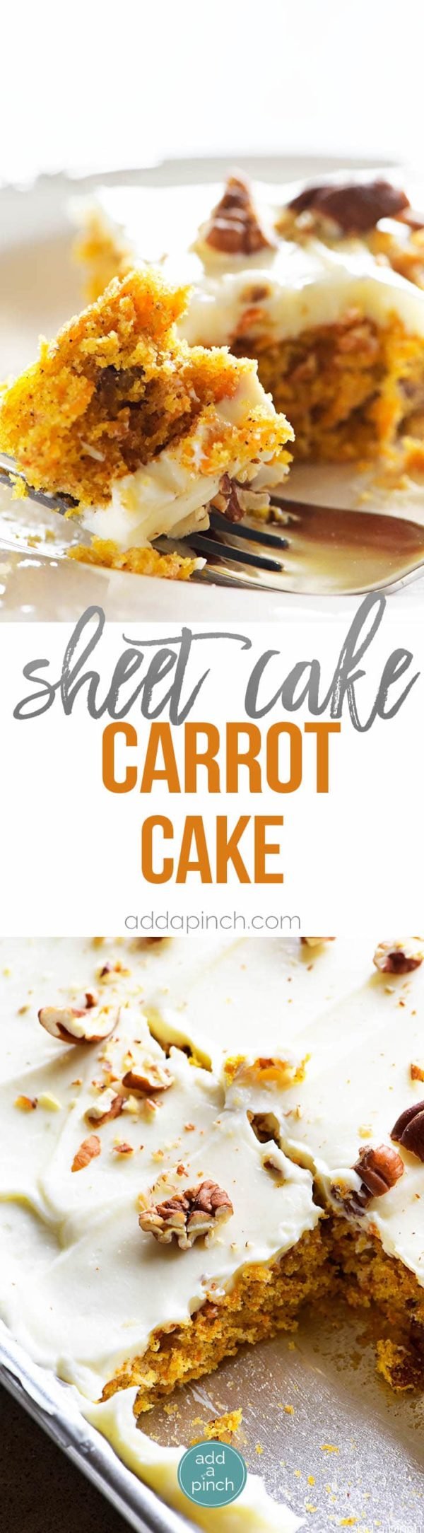 Easy Carrot Cake Sheet Cake Recipe - Add a Pinch