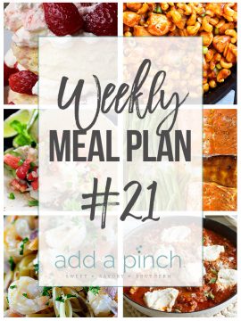 Weekly Meal Plan #21