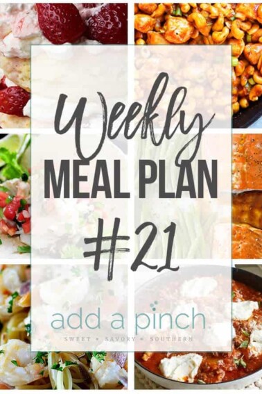 Weekly Meal Plan #20 - Sharing our Weekly Meal Plan with make-ahead tips, freezer instructions, and ways make supper even easier! // addapinch.com