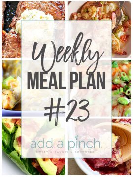 Weekly Meal Plan #23