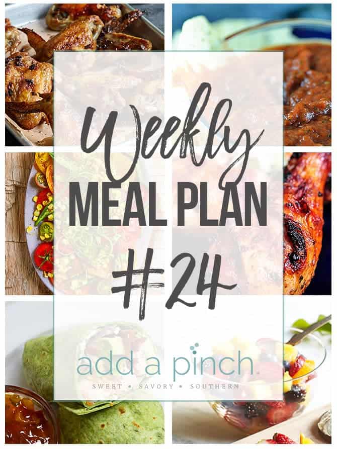 Weekly Meal Plan #22 - Sharing our Weekly Meal Plan with make-ahead tips, freezer instructions, and ways make supper even easier! // addapinch.com