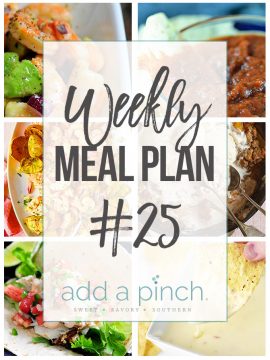 Weekly Meal Plan #25