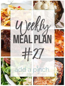 Weekly Meal Plan #27