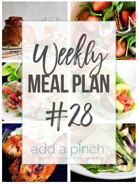 Weekly Meal Plan #28
