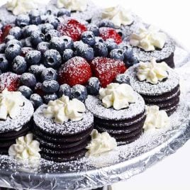 No Bake Chocolate Wafer Cheesecake Recipe - This easy no-bake dessert recipe comes together quickly for a beautiful, yet simple dessert! // addapinch.com
