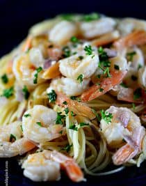 Shrimp Scampi Recipe // addapinch.com