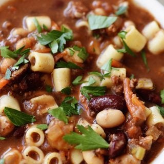 Pasta Fagioli Recipe - If you love the Olive Garden Pasta Fagioli recipe, then I think you'll love this homemade version as much or more! Ready in 30 minutes! // addapinch.com
