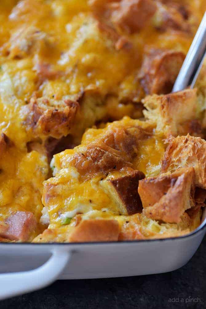 Ham and Cheese Croissant Casserole Recipe - Add a Pinch