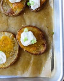 Loaded Potato Skin Bites Recipe - Loaded Potato Skin Bites Recipe - These loaded potato skin bites include everything you love about loaded potato skins in an easy bite! // addapinch.com