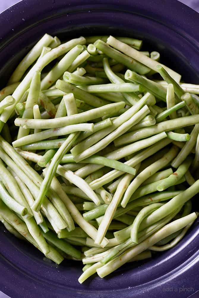 Recipe for Slow Cooker Fresh Garlic Green Beans - 365 Days of Slow