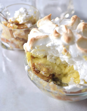 Southern Banana Pudding Recipe - An heirloom family recipe for banana pudding that is a classic, Southern dessert. Creamy, traditional banana pudding topped with airy meringue. // addapinch.com