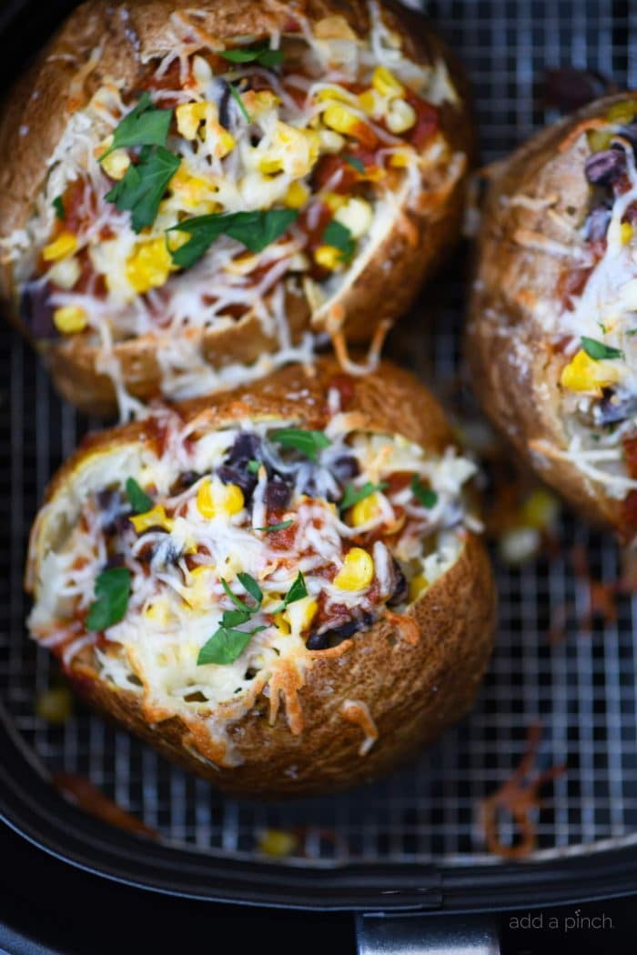 Air Fryer Enchilada Stuffed Baked Potatoes Recipe - Add a ...