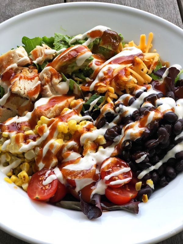 BBQ Ranch Chicken Cobb Salad Recipe - Add a Pinch