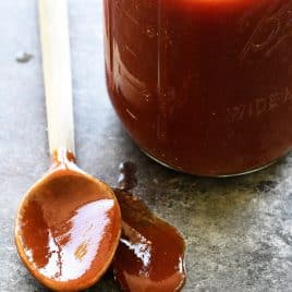 Homemade BBQ Sauce Recipe - Ready in 15 minutes, you'll have the best Homemade Barbecue Sauce that is sweet and tangy and made from scratch! // addapinch.com