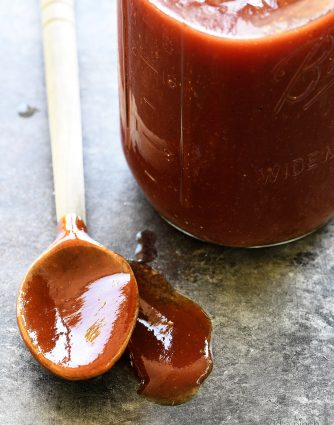 Homemade BBQ Sauce Recipe - Ready in 15 minutes, you'll have the best Homemade Barbecue Sauce that is sweet and tangy and made from scratch! // addapinch.com