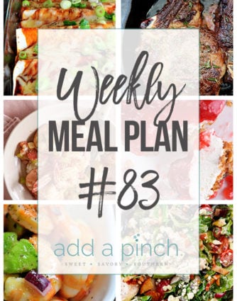 Weekly Meal Plan #83 - Sharing our Weekly Meal Plan with make-ahead tips, freezer instructions, and ways to make supper even easier! // addapinch.com