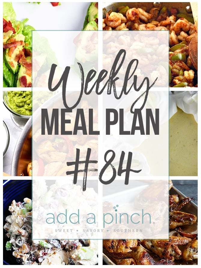 Weekly Meal Plan #84 - Sharing our Weekly Meal Plan with make-ahead tips, freezer instructions, and ways to make supper even easier! // addapinch.com