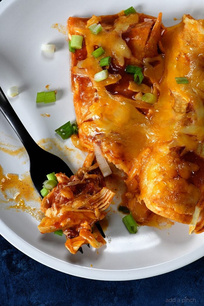 Buffalo Chicken Enchiladas from Add a Pinch on foodiecrush.com